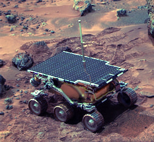  Sojouner - robot tự hành đầu tiên của tàu Mars Pathfinder. 
