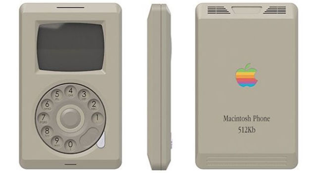 Các cạnh của chiếc iPhone - do ra đời trong những năm 80 của thế kỷ trước nên nó sẽ sử dụng màn hình CRT nhỏ xíu