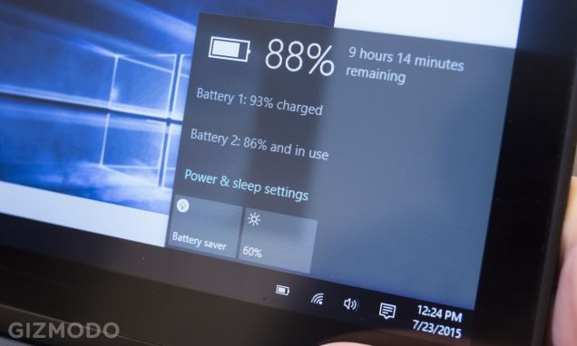 Nút Battery Saver mới xuất hiện trên Windows 10.