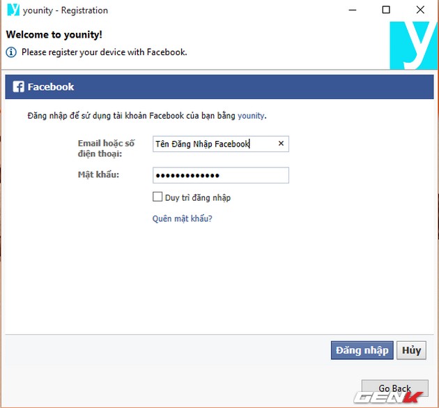 Ở đây tôi sử dụng tài khoản Facebook để đăng nhập thay vì tạo một tài khoản mới.
