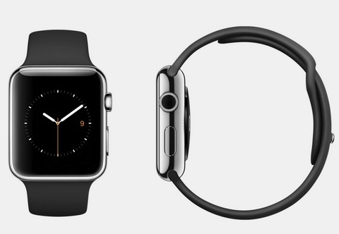 Apple Watch (316L) vỏ làm từ thép không rỉ (cỡ 38mm hoặc 42mm), dây cao su fluoroelastomer thể thao màu đen, màn hình Retina từ tinh thể saphia và mặt sau bằng gốm.