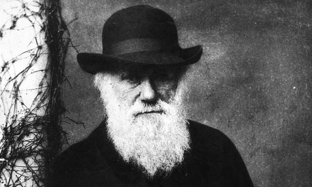 Charles Darwin với cái nhìn lạnh lùng trong ảnh chân dung.