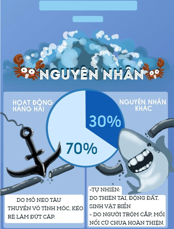 Các chuyên gia trên thế giới đã tìm ra những nguyên nhân khiến cáp quang Việt Nam bị đứt