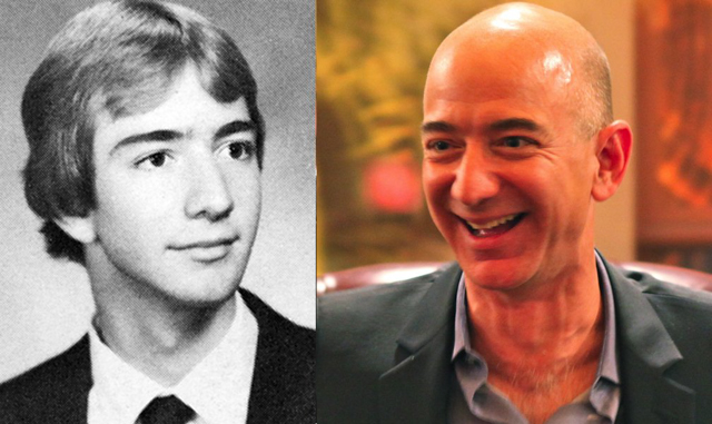 Chân dung CEO của Amazon - Jeff Bezos. Ông sinh ra tại thành phố Albuquerque thuộc bang New Mexico, nhưng theo học trường Trung học Miami Palmetto tại Florida. Sau đó ông học Đại học Florida và Princeton trước khi thành lập ra Amazon vào năm 1994