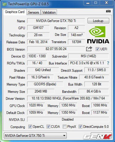 GTX 750 Ti