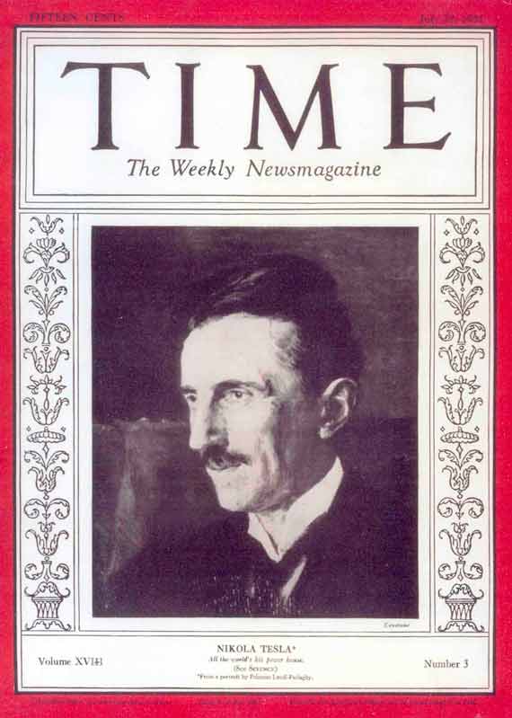  Bức ảnh Tesla trên trang nhất của tạp chí TIME, nhân dịp sinh nhật lần thứ 75 của ông 