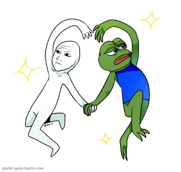 Feel Guys và Pepe the Frog.