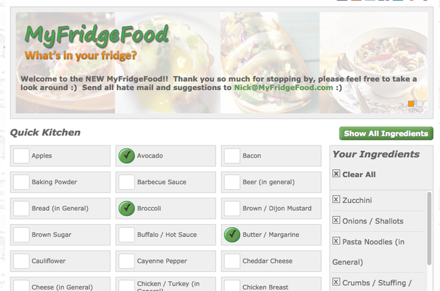 MyFridgeFood.com sẽ giúp bạn chế biến món ăn ngon lành từ mọi nguyên liệu còn sót trong tủ lạnh.