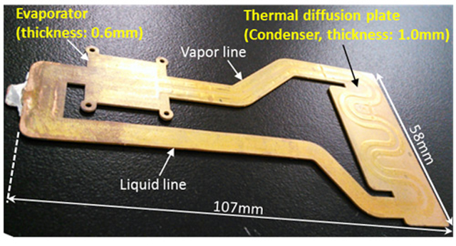 Chiều dài và chiều rộng bộ tản nhiệt là 107 x 58 mm. Miếng đồng hấp thụ nhiệt ở vi xử lý dày 0,6 mm, còn bộ phận giải nhiệt dày 1 mm.
