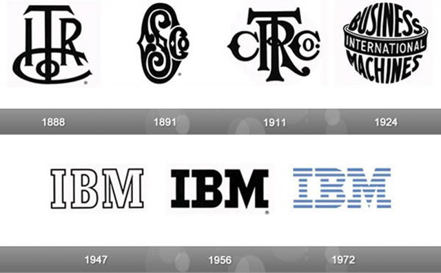 IBM trước đây với các logo rất lạ