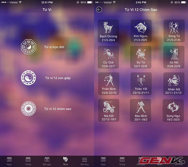 Xem tử vi và các chòm sao