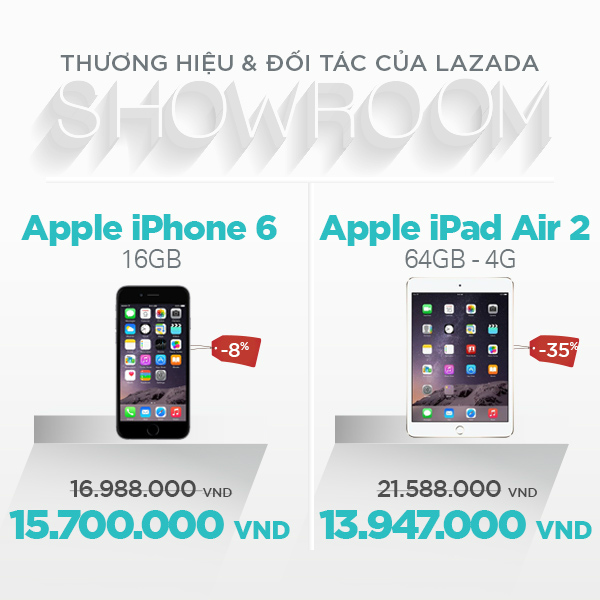 iPhone 6 và iPad Air 2 đang được nhiều người tiêu dùng ưa chuộng