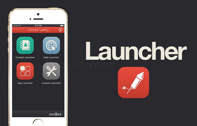 Launcher tận dụng hệ thống widget mới trên iOS 8 rất hiệu quả