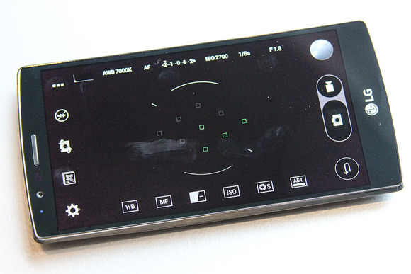  Menu tuỳ chỉnh camera trên LG G4. 