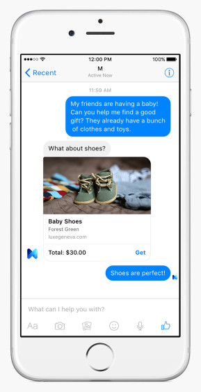 Trong tương lai, các doanh nghiệp hay cửa hàng có thể giao tiếp với người dùng nhờ có Messenger và Facebook M.