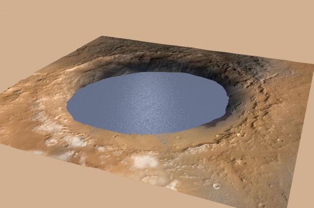  Có lẽ trên Sao Hỏa đã từng tồn tại những hồ nước như thế này 