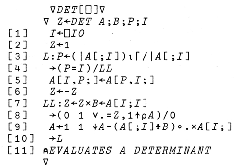 Có bao nhiêu bạn đọc hiểu được đoạn code APL này?