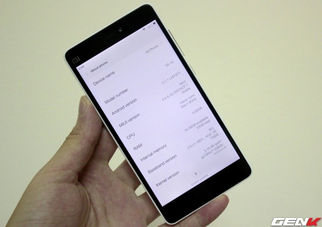  Xiaomi Mi 4c phiên bản RAM 3 GB, bộ nhớ trong 32 GB mới về tới Hà Nội 