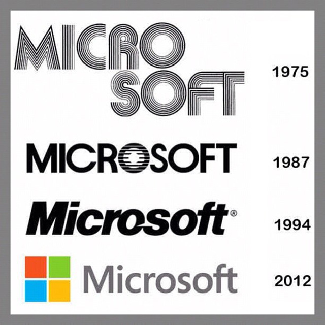 Logo Microsoft không có quá nhiều thay đổi lớn