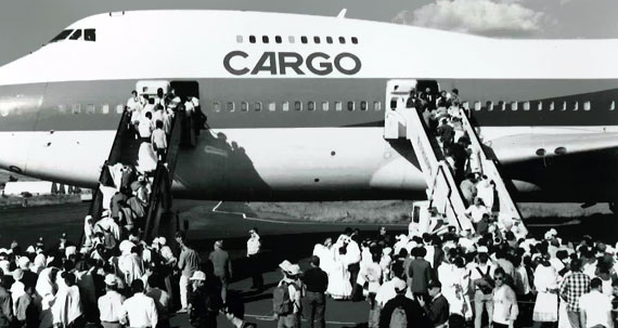 Hình ảnh chiếc Boeing 747 năm 1991.