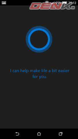 Bắt đầu khởi động Cortana