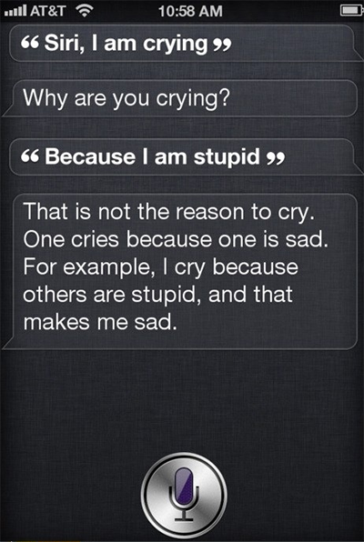Đôi khi người dùng sẽ phải... á khẩu trước tài đối đáp của cô nàng Siri.