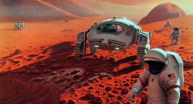 Đổ bộ lên Sao Hỏa sẽ là bước đi đầu tiên để thực hiện những cuộc di cư ra ngoài vũ trụ.