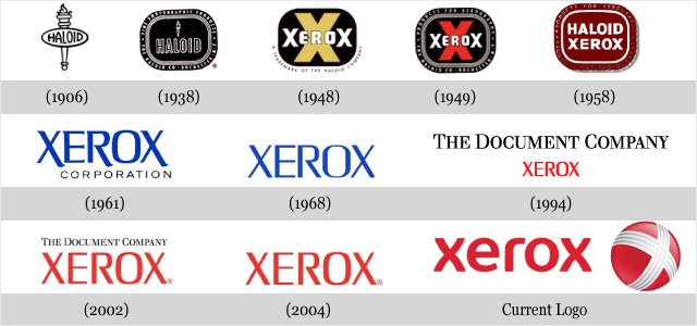 Xerox thay đổi logo của hãng rất nhiều