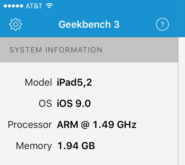  Cấu hình chính thức của iPad Mini 4 được test trên Geekbench 