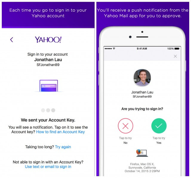  Tính năng đăng nhập e-mail không cần mật khẩu là một nỗ lực cải tiến mới nhất của Yahoo. 