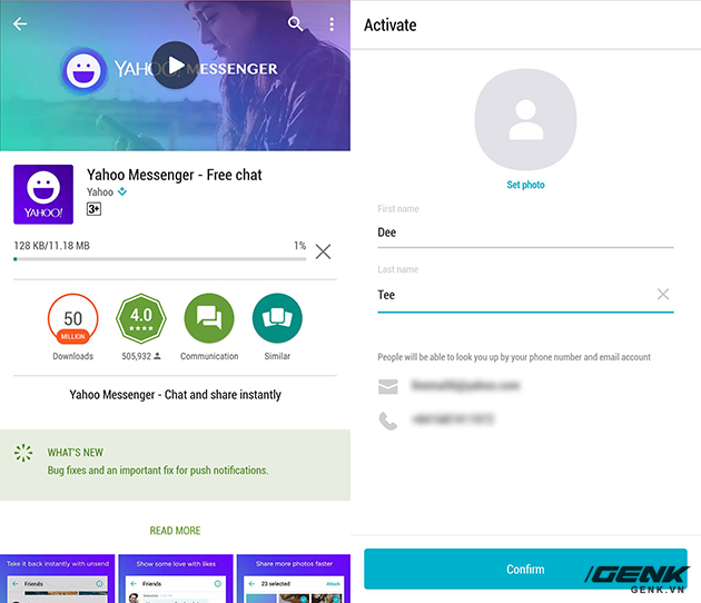  Yahoo! Messenger mới như một bản cập nhật, nhưng bạn sẽ cần tạo lại tài khoản. 