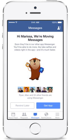  Facebook ép người dùng tải Messenger 