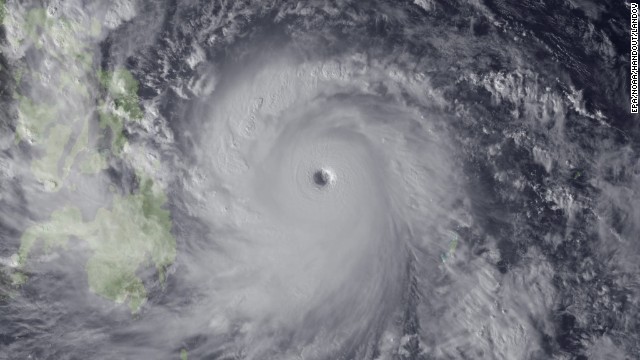 HÌnh ảnh vệ tinh bão Haiyan. Ảnh: Cnn