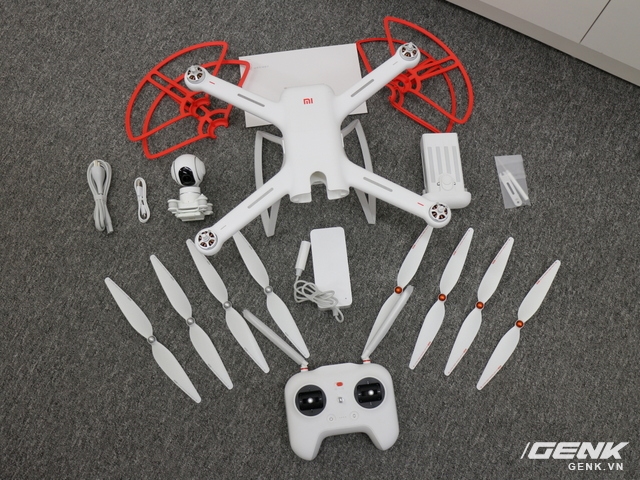  Tất tần tật các thành phần có trong máy bay Xiaomi Mi Drone 