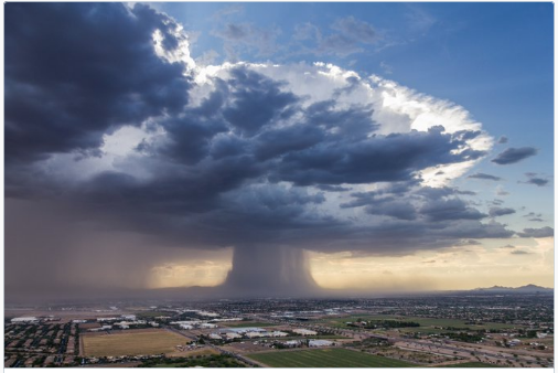  Hình ảnh microburst chụp bởi Bruce Haffner. 