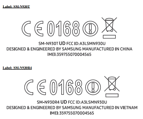 Xem thông tin đằng sau để biết máy được sản xuất ở đâu