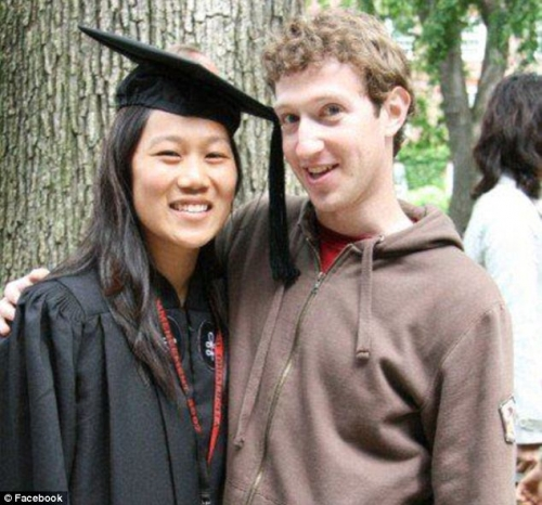  Zuckerberg và Priscilla Chan tại Đại học Havard 