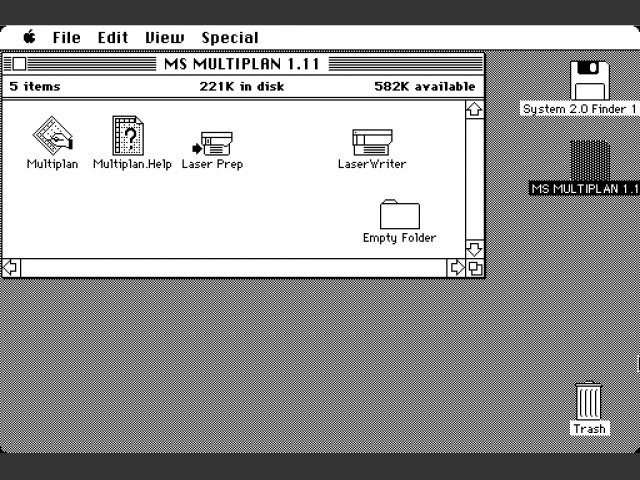 Phần mềm MultiPlan của Microsoft là một phần quan trọng làm nên sự hấp dẫn của hệ điều hành Mac.