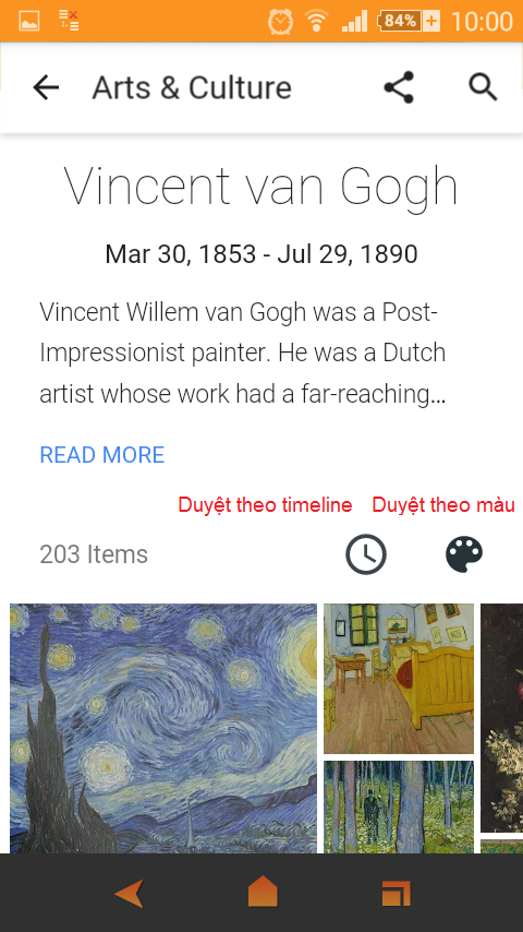 Tìm kiếm họa sĩ Van Gogh
