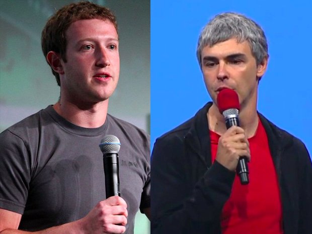 Mark Zuckerberg (Facebook) vs Larry Page (Google)