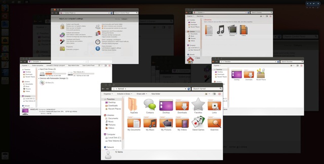 Giao diện làm việc đa nhiệm đặc trưng của Ubuntu