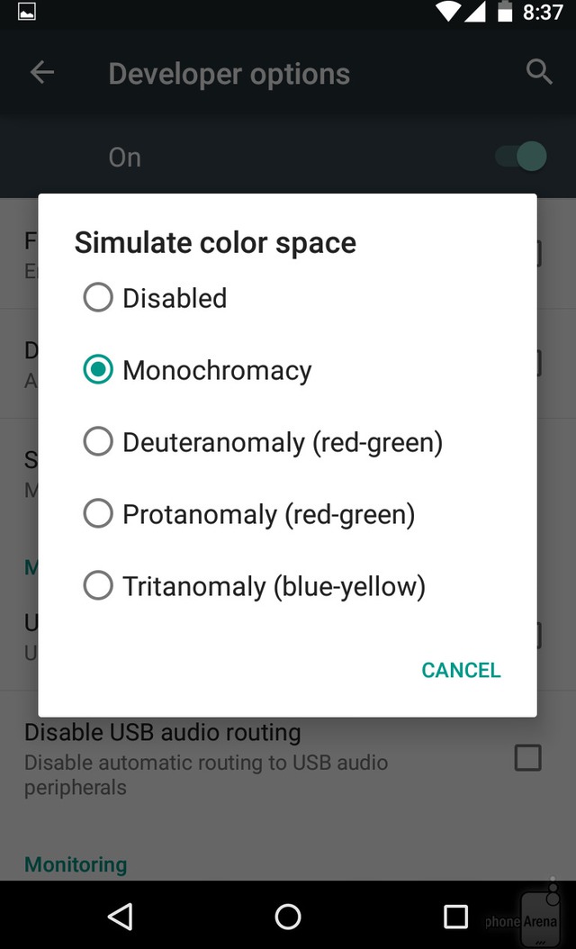 You can experiment and see how each of these options affect your display.