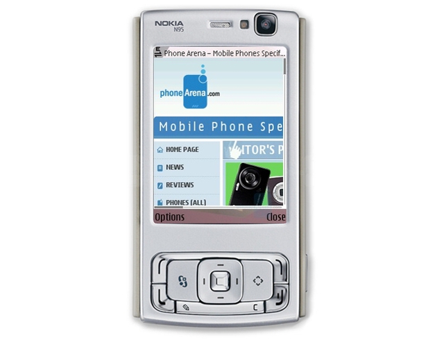 Nokia N95 và trình duyệt của hệ điều hành Symbian S60.