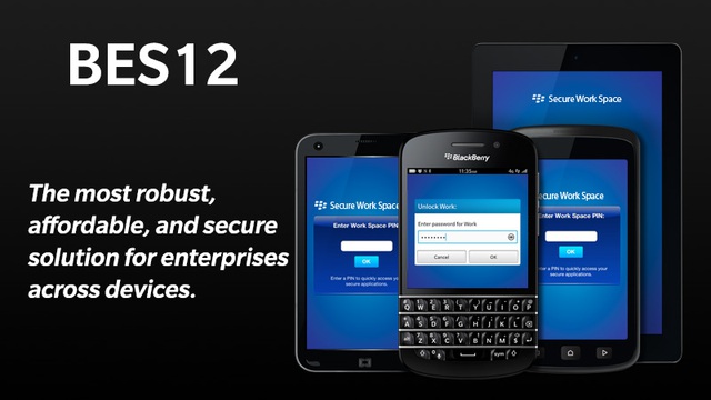 BES12 của BlackBerry cũng có sự tham gia vào dự án điện thoại siêu bảo mật này.