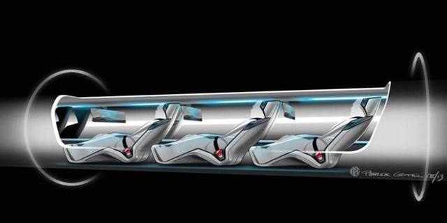 Mô phỏng tàu siêu tốc Hyperloop của Tesla Motrors do Elon Musk khơi mào.