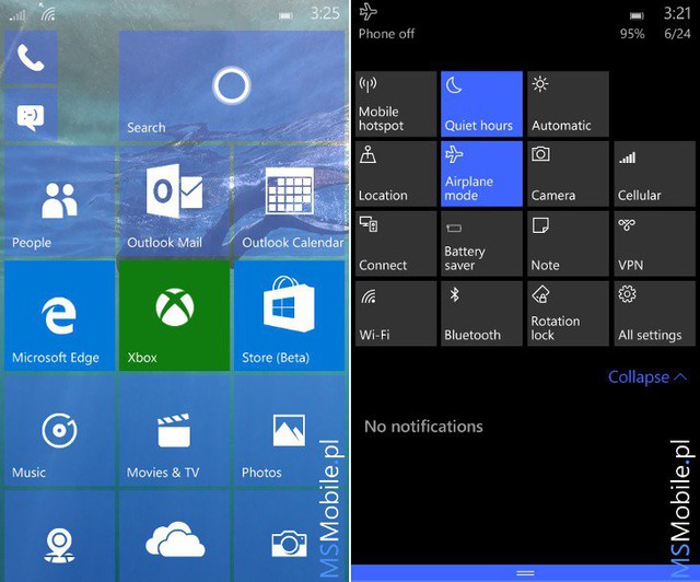 Giao diện Windows 10 Mobile ngày càng tinh tế hơn