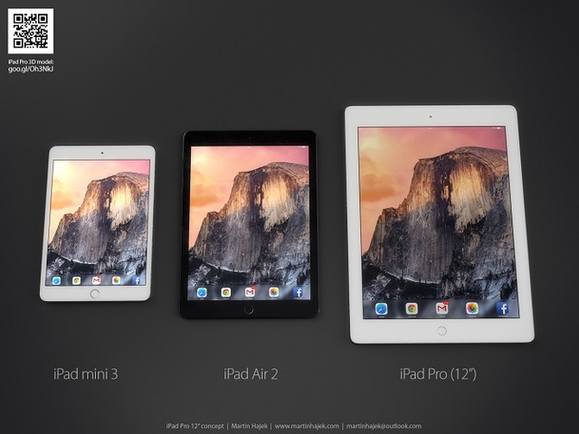 WSJ: Apple iPad Pro sẽ có cổng USB 3.0, sạc nhanh và bàn phím tự chọn