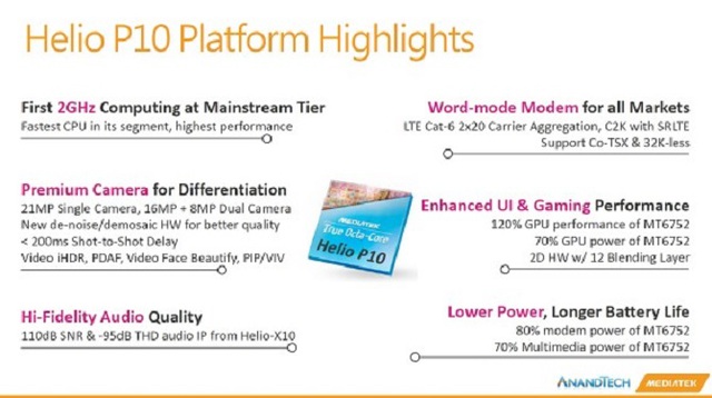 MediaTek công bố chip 8 nhân Helio P10