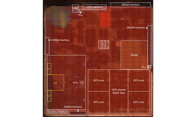  Bên trong chip xử lý A7 của Apple. 