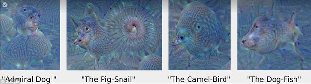 Những hình ảnh lẫn lộn giữa các loài động vật trong giấc mơ của AI.